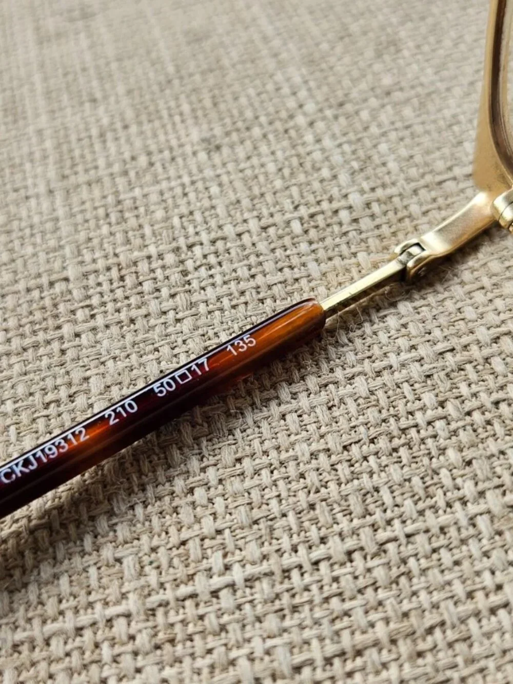 Calvin Klein Jeans Eyeglasses Frame Unisex Brown/Gold Tone Eyewear CKJ19312